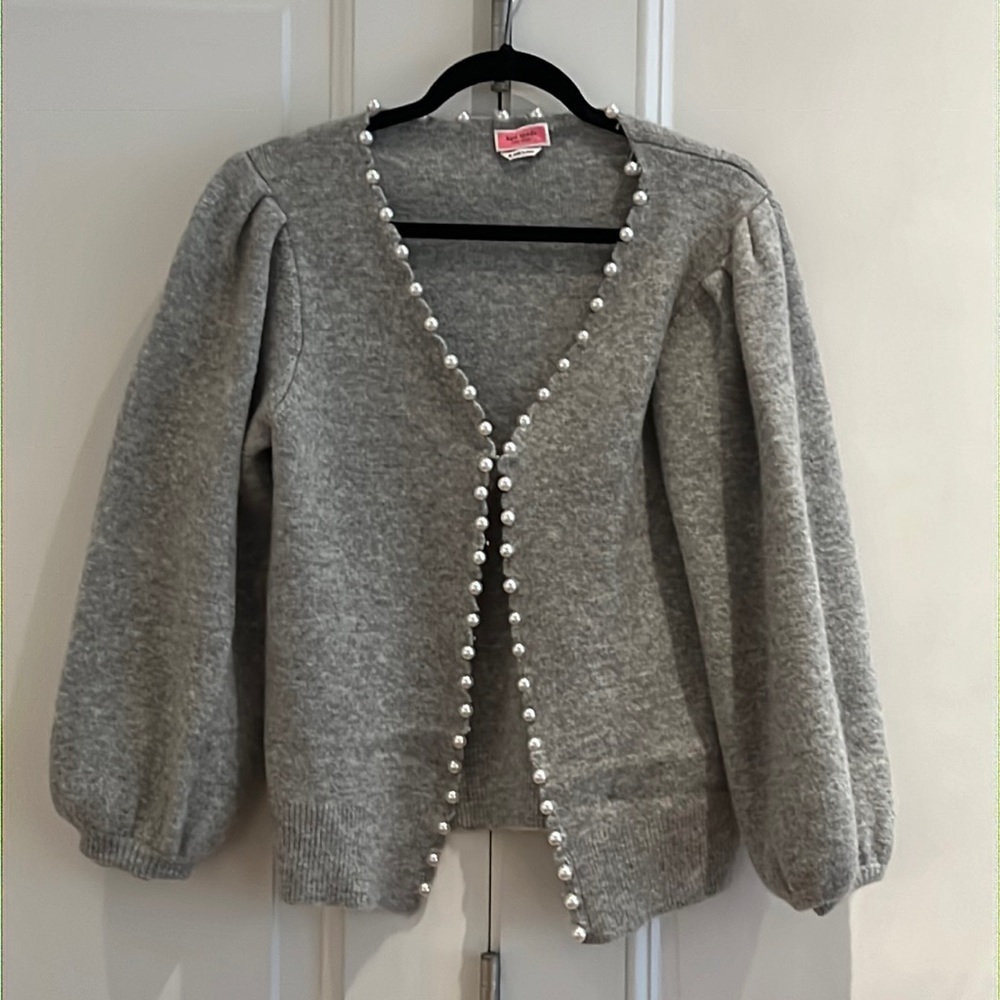 Kate Spade Pearl Trim Cardigan Sweater